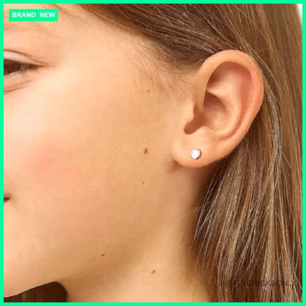 Hypoallergenic Screw Back Stud Earrings for Girls Toddler Sensitive Ears